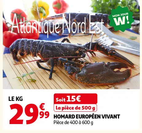 Offre: Homard européen vivant