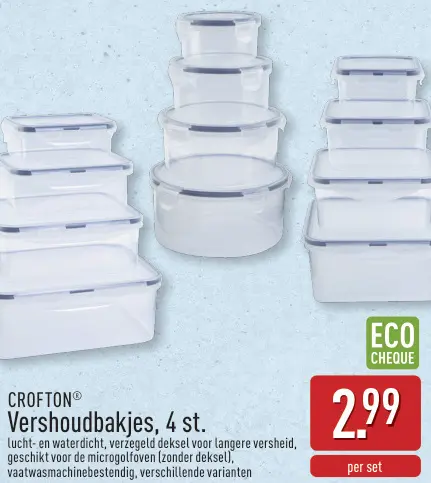 Promotie: Vershoudbakjes