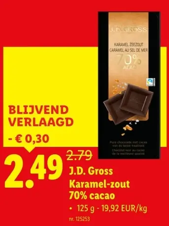 Promotie: Karamel-zout 70% cacao