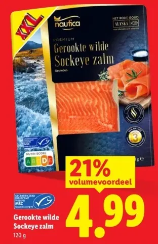 Aanbieding: Nautica Gerookte wilde Sockeye zalm