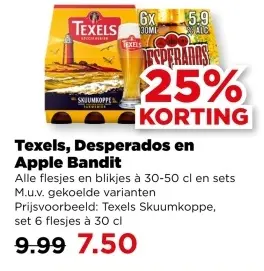 Aanbieding: Texels, Desperados en Apple Bandit