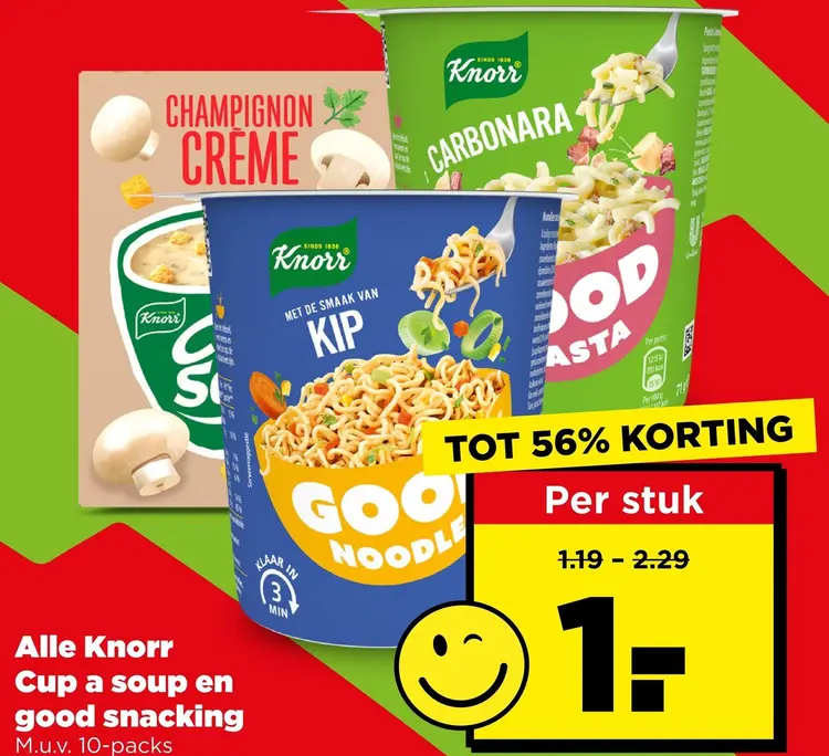 Aanbieding: Alle Knorr Cup a soup en good snacking
