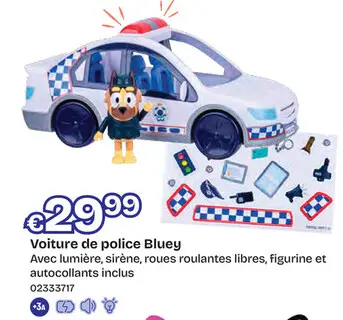 Offre: Bluey Voiture de police Bluey