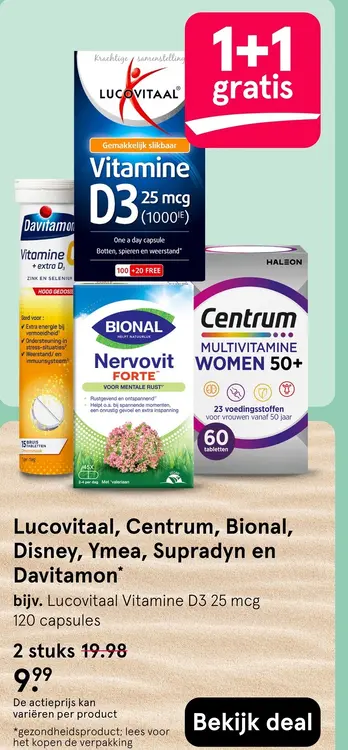 Aanbieding: Lucovitaal Vitamine D3 25 mcg
