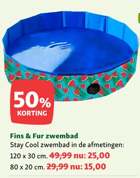 Aanbieding: Fins & Fur zwembad Stay Cool zwembad