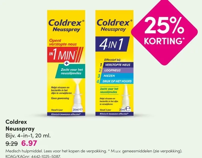 Aanbieding: Neusspray Coldrex