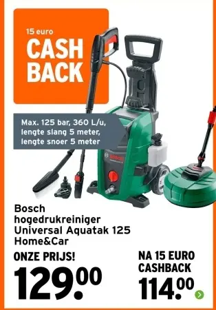 Aanbieding: hogedrukreiniger Universal Aquatak 125 Home&Car