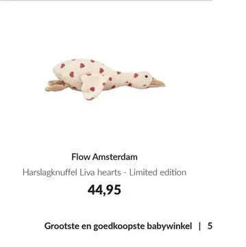 Aanbieding: Harslagknuffel Liva hearts - Limited edition