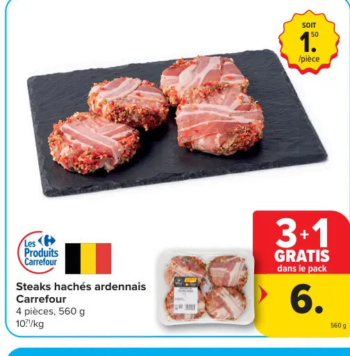 Offre: Steaks hachés ardennais