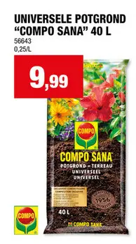 Aanbieding: Compo universele potgrond 40l