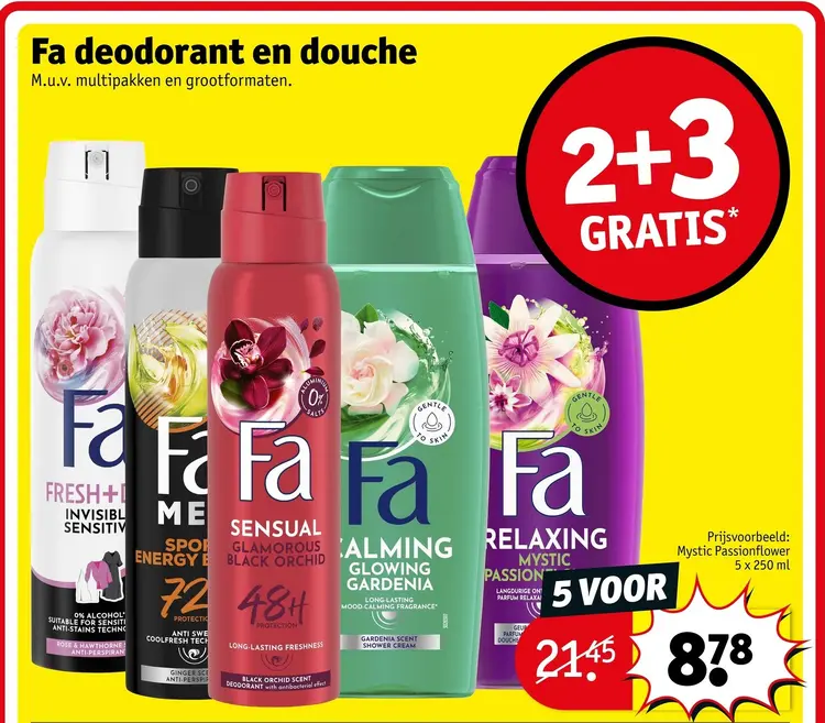Aanbieding: Deodorant en douche