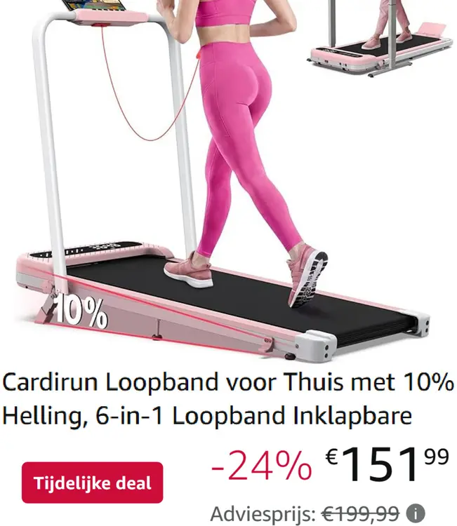 Aanbieding: Cardirun Loopband voor Thuis