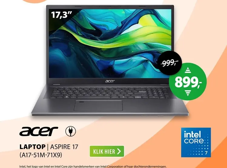Aanbieding: Acer Aspire 17 (A17-51M-71X9)