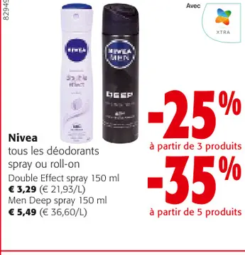 Offre: tous les déodorants spray ou roll-on