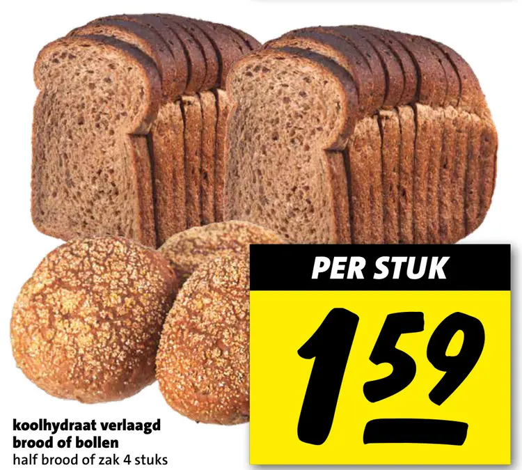 Aanbieding: Koolhydraat verlaagd brood of bollen