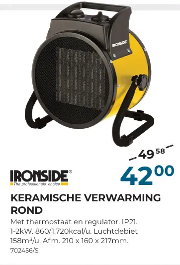 Promotie: Keramische verwarming rond