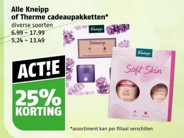 Aanbieding: Alle Kneipp of Therme cadeaupakketten