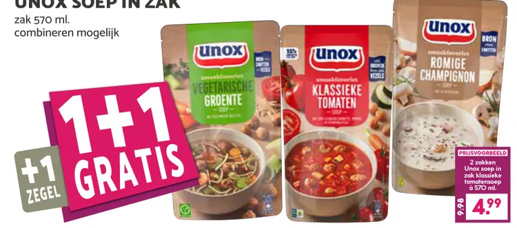 Aanbieding: Unox Soep in Zak