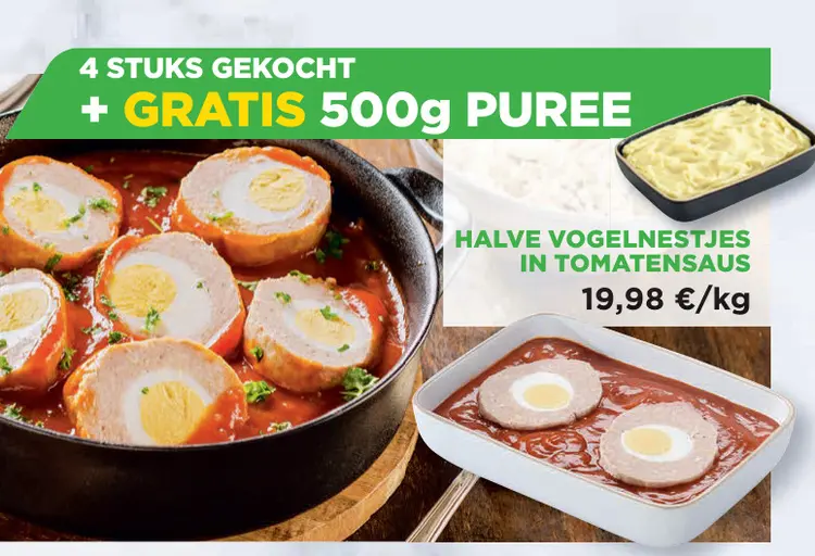 Promotie: Halve vogelnestjes in tomatensaus