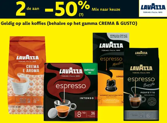 Aanbieding: Lavazza alle koffies