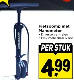 Fietspomp met Manometer