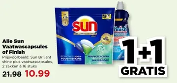 Aanbieding: Alle Sun Vaatwascapsules of Finish