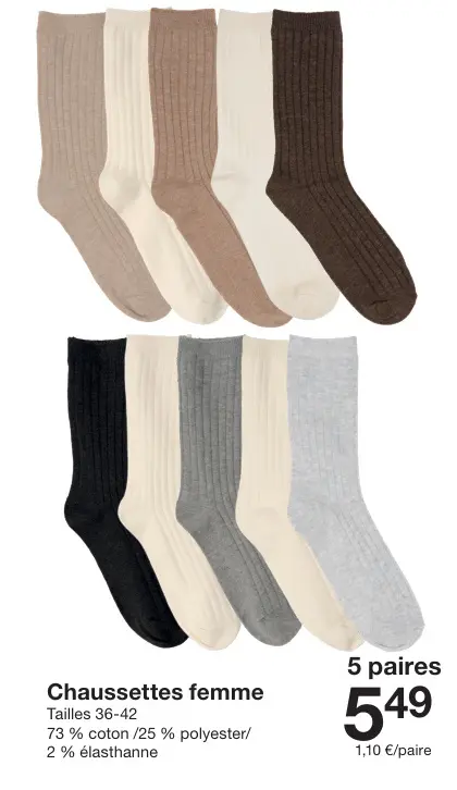 Offre: Chaussettes femme
