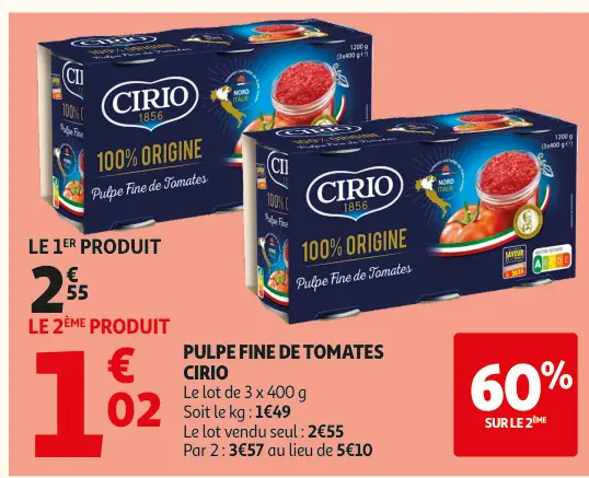 Promotie: Pulpe fine de tomates