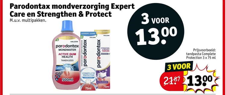 Aanbieding: Parodontax mondverzorging Expert Care en Strengthen & Protect