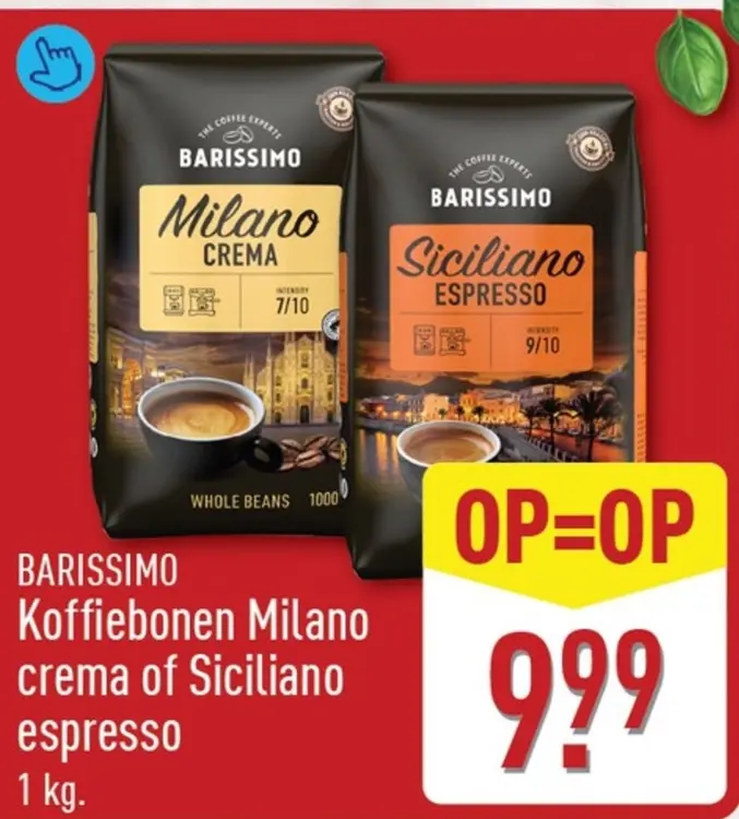 Aanbieding: Koffiebonen Milano crema of Siciliano espresso