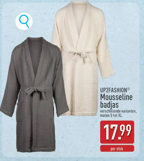 Promotie: Mousseline badjas