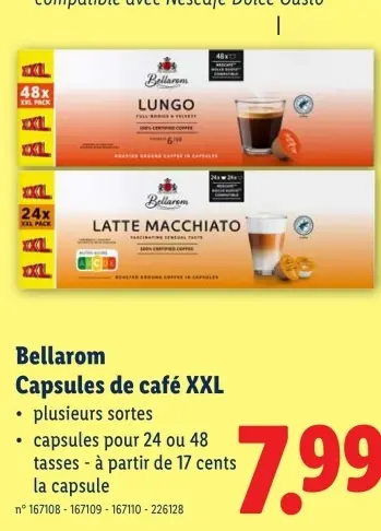 Offre: Capsules de café XXL