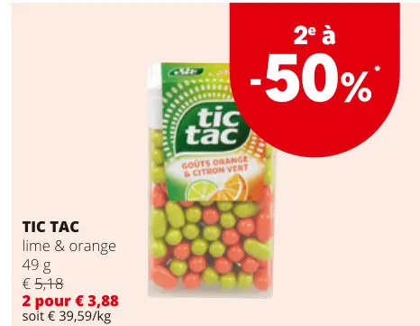 Offre: Tic tac