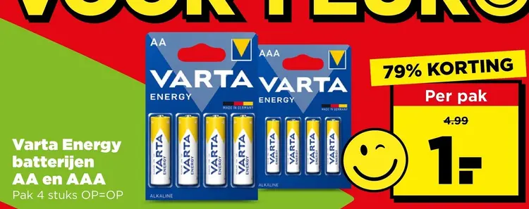 Aanbieding: Varta Energy batterijen