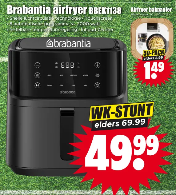 Aanbieding: Brabantia airfryer BBEK1138