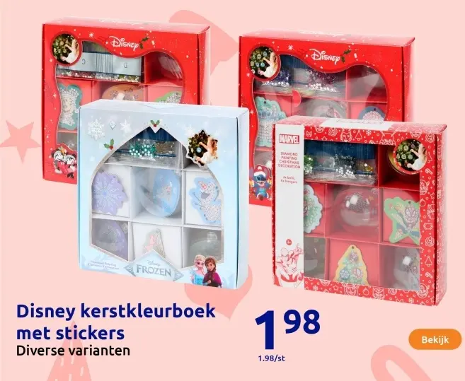 Aanbieding: Disney kerstkleurboek met stickers