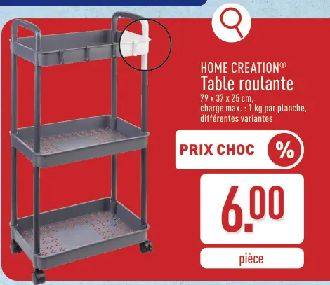 Offre: Table roulante
