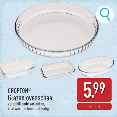 Aanbieding: Glazen ovenschaal