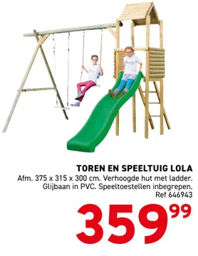 Aanbieding: Toren en speeltuig lola