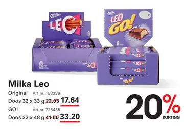 Aanbieding: Milka Leo Original