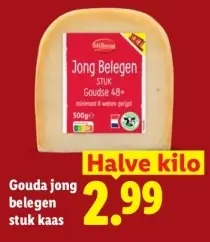 Aanbieding: Gouda jong belegen stuk kaas