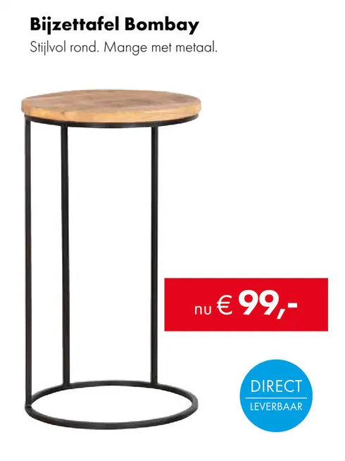Aanbieding: Bombay bijzettafel
