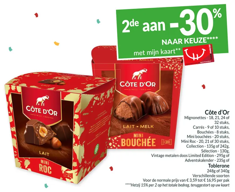 Aanbieding: Côte d'Or of Toblerone