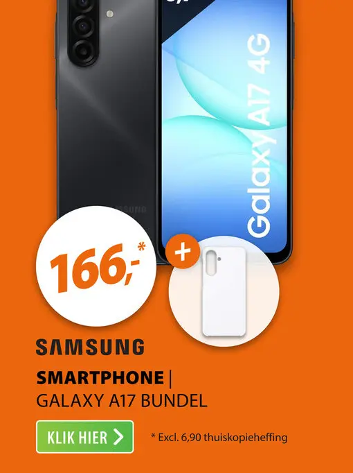 Aanbieding: Samsung Galaxy A17 128GB 4G + Clear Case