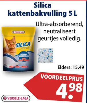 Aanbieding: Silica kattenbakvulling