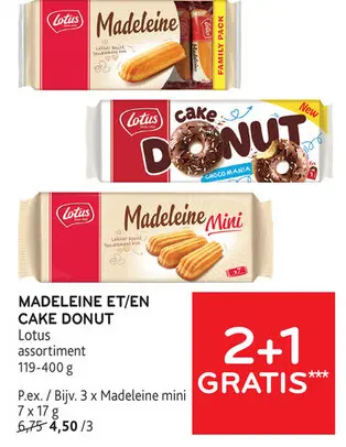 Offre: Madeleine et/en cake donut