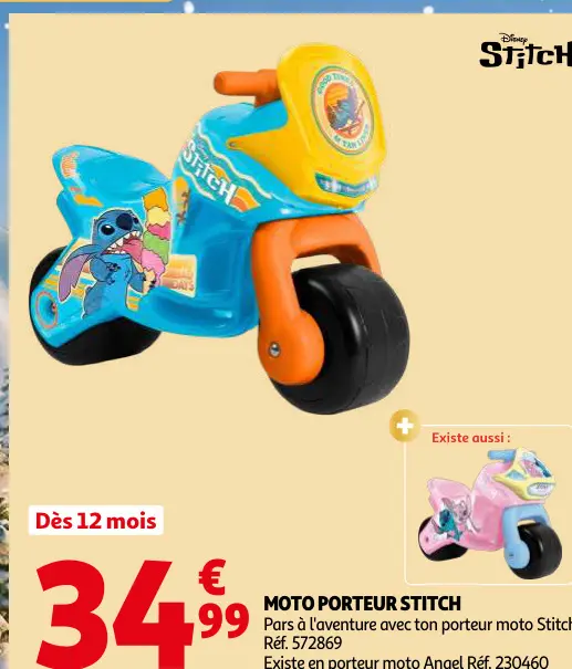 Promotie: Moto porteur Stitch
