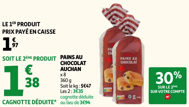 Promotie: Pains au chocolat
