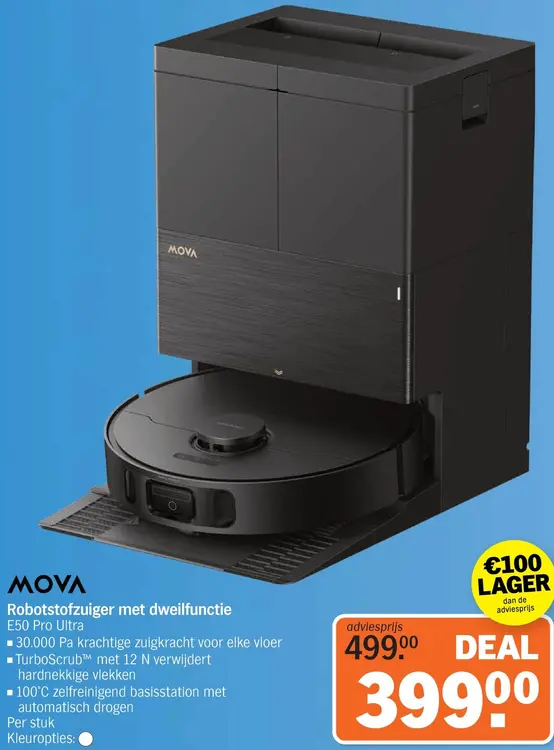Aanbieding: Mova Robotstofzuiger met dweilfunctie E50 Pro Ultra