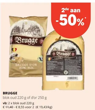 Aanbieding: BRUGGE blok oud of d'or